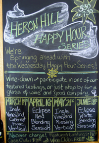 Heron Hill Spring Happy Hour in Hammondsport